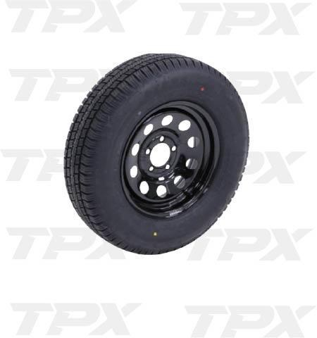 Black Mod 5 on 5 with Ranier 205/75 R15 8 ply Tire