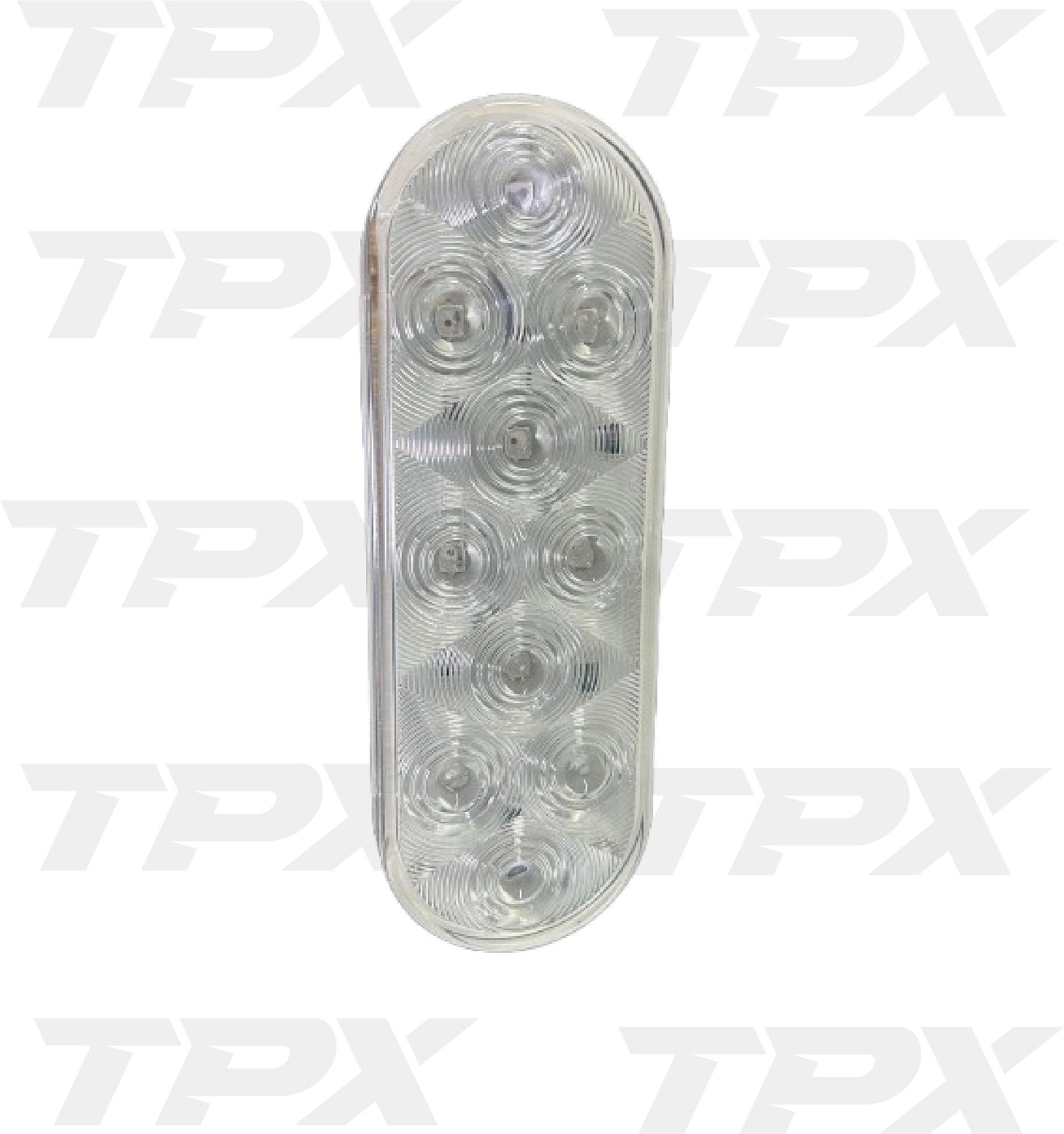 OVAL LED LIGHT CLEAR RED 6"