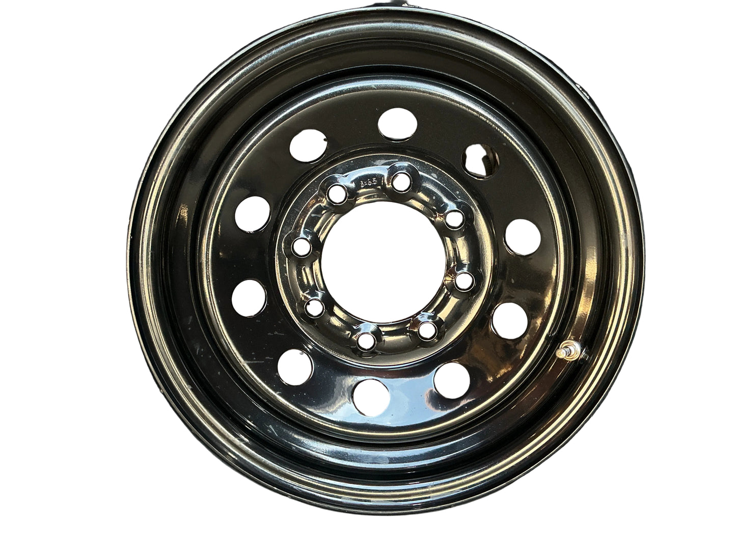 BLACK MOD 8 LUG 235/85 R16 14PLY W/RAINIER TIRE