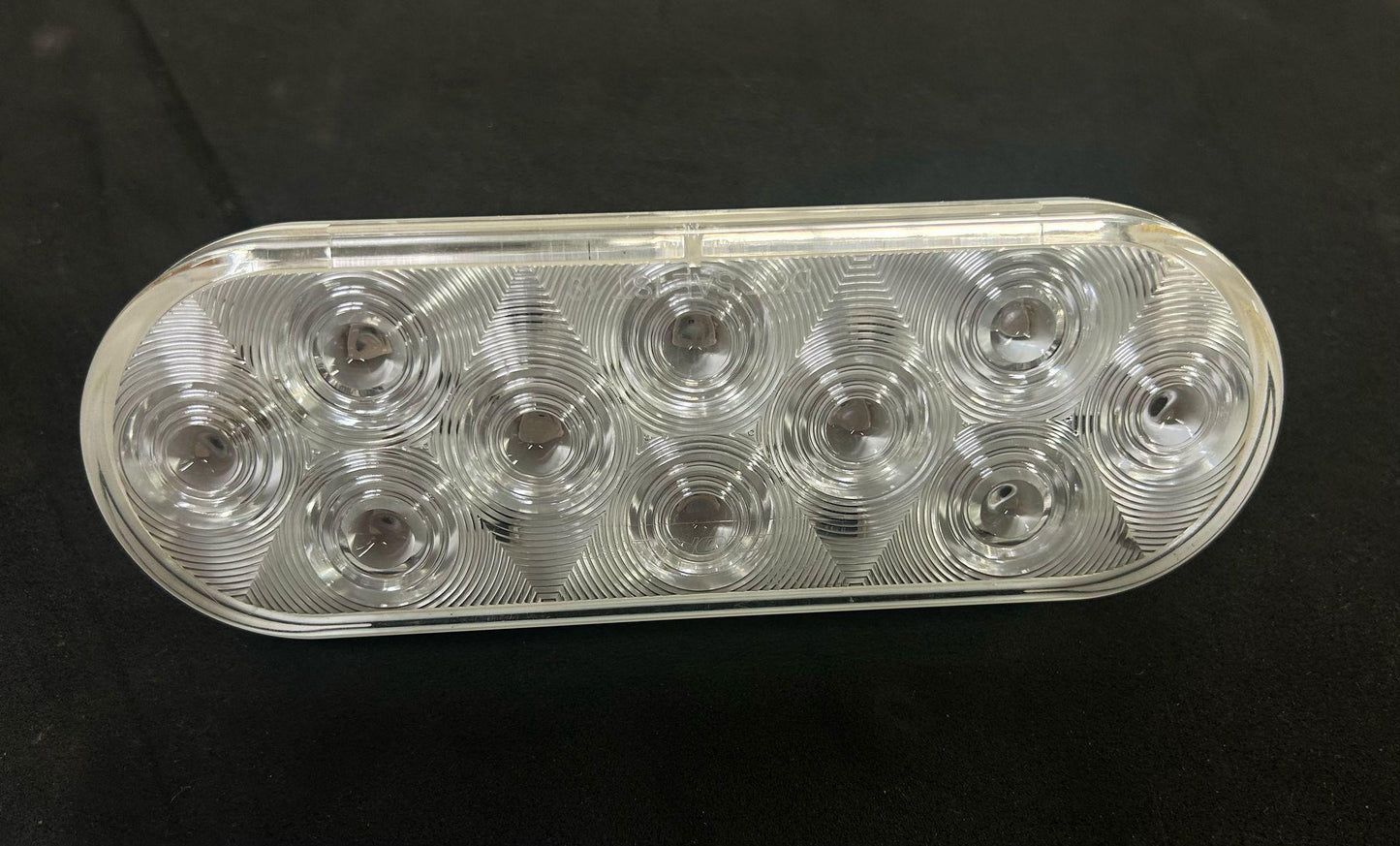 6" oval clear red LED Light