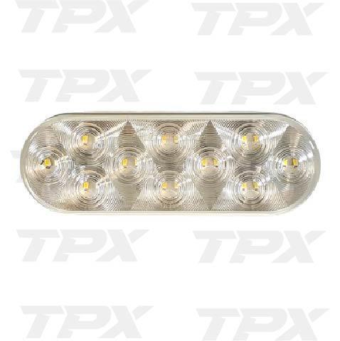 OVAL LED CLEAR BACK UP LIGHT 6"