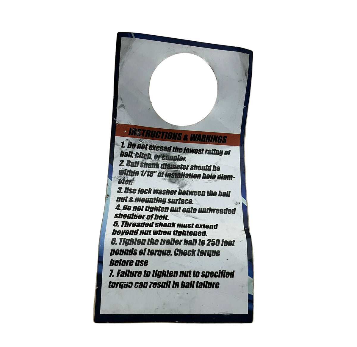 BALL 2-5/16" 1" RISE 30K GOOSENECK