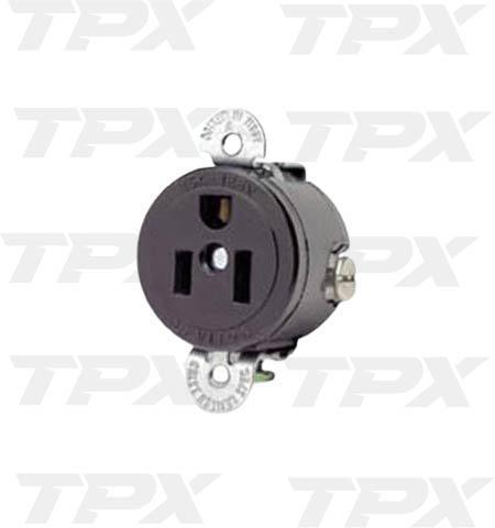 PLUG SOCKET 5 ROUND METAL 15 AMP
