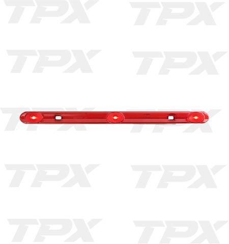 Led Red ID Bar Light, Surface Mount, Hard Wired, 3 Diodes
