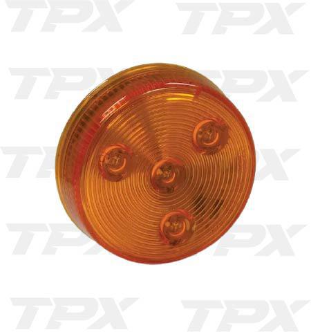 LIGHT ONLY LED 2.5" ROUND AMBER 3 DIODES