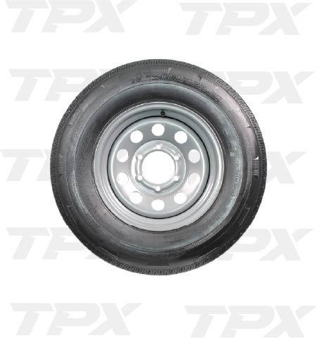 GRAY MOD 205/75 R15 6 ply 15" X 5" 5 on 4.5   W/RAINIER TIRE