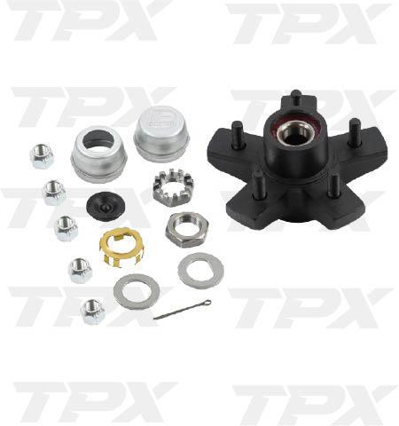 PRE-GREASED BOXED HUB KIT FOR 3.5K 550 W/SPN HDWR