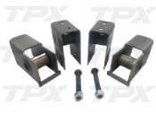 HANGER KIT, SINGLE AXLE, 2 1/2 SLIPPER, 3/4 RUBBER, 5 1/4 TALL FRONT HANGER,4 1/2 TALL REAR HANGER, 10K