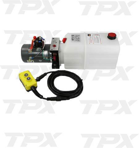 Single Action KTI Hyd. Pump with 2-button Remote, 6qt reservoir