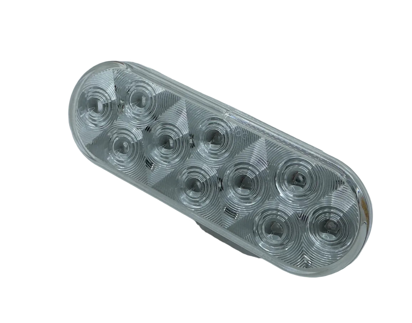 OVAL LED LIGHT CLEAR RED 6"