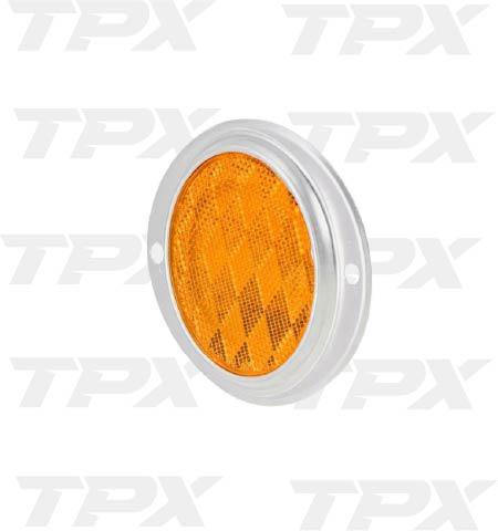 REFLECTOR 3.19 RND AMBER SCREW MNT