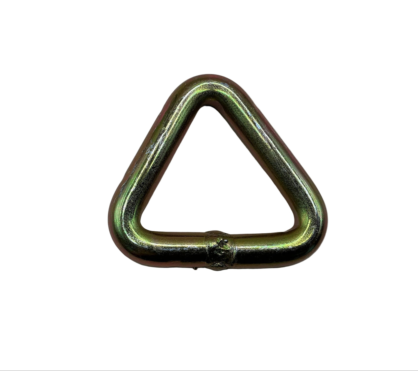 2" TRIANGLE D RING; YELLOW ZINC PLATED