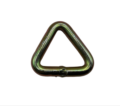 2" TRIANGLE D RING; YELLOW ZINC PLATED
