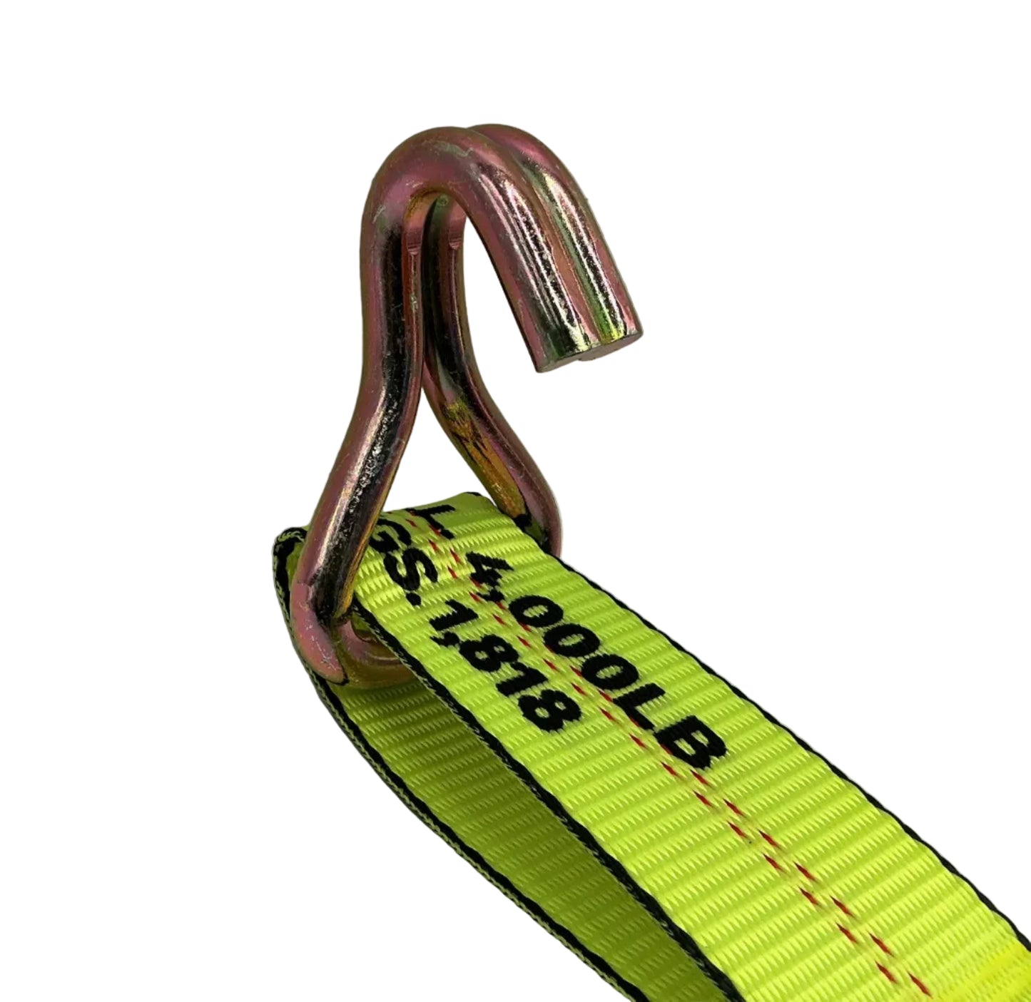 2" X 27' Spin Free Ratchet Strap Assy with Wire Hook (High Viz)