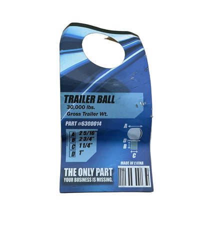 BALL 2-5/16" 1" RISE 30K GOOSENECK
