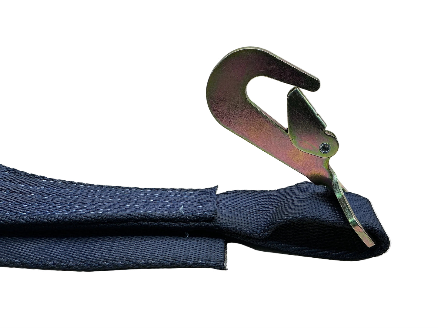 2"X30' SPIN FREE Combination Auto Ratchet Twisted Flat Snap Hook (black)