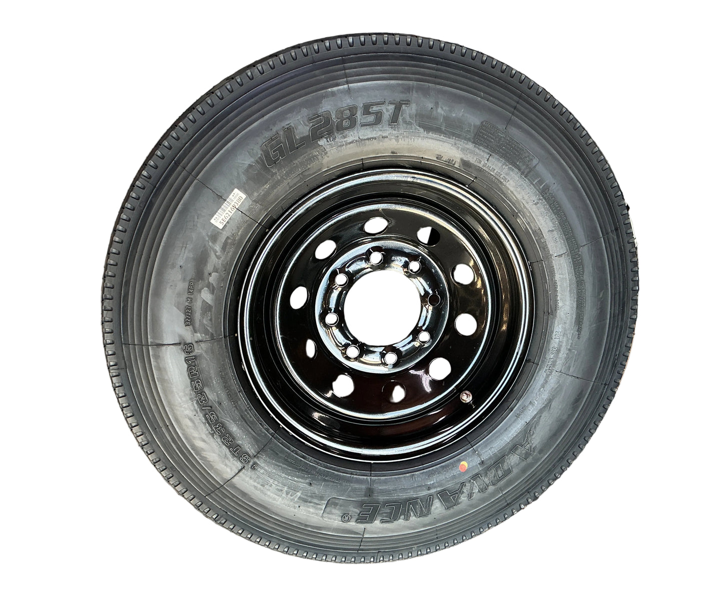 BLACK MOD 8 LUG 235/85 R16  14PLY W/RAINIER TIRE