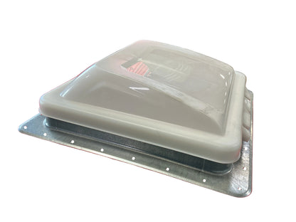 14X14 White Roof Vent, Crank Out with Screen