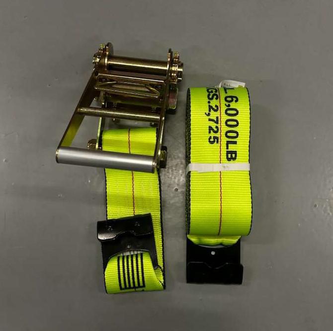 4" x 30' SPIN FREE RATCHET STRAP ASSY. WITH FLAT HOOKS
