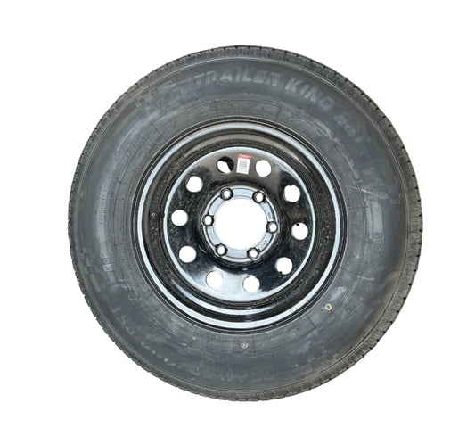 BLACK MOD 225/75 R15 10 PLY 15x6" 6 ON 5.5 W/ TRAILER KING TIRE
