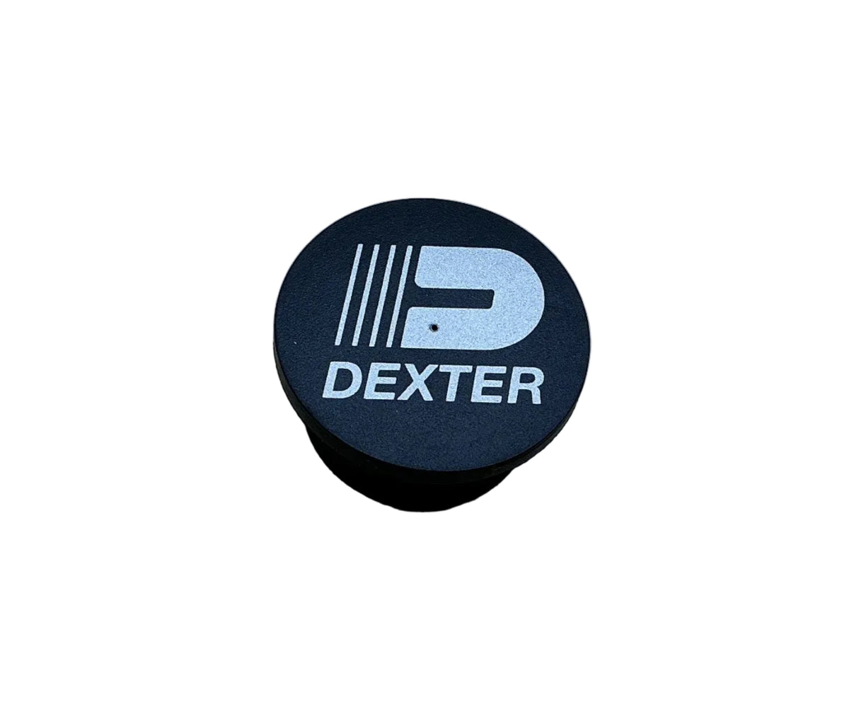 RUBBER PLUG FOR ALUMINUM CAP W/ DEXTER LOGO
