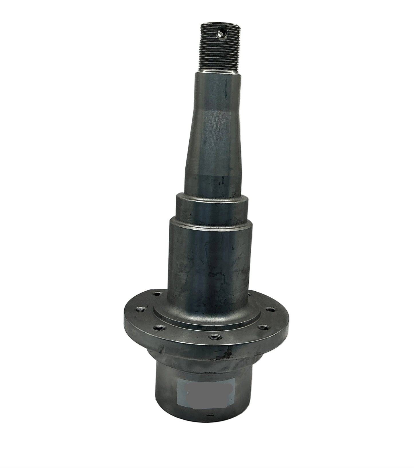 Spindle for 10,000lb axles with cotter hole, integrated flange, for Dexter drums before 2009