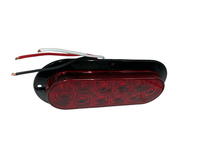 LIGHT LED RED 6" OVAL SURFACE KIT