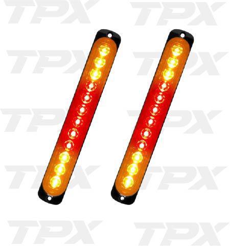 LED LIGHT THIN AMBER & RED