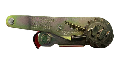 2"x 12" Short Wide Handle Ratchet strap (RED) w/Wire Hook