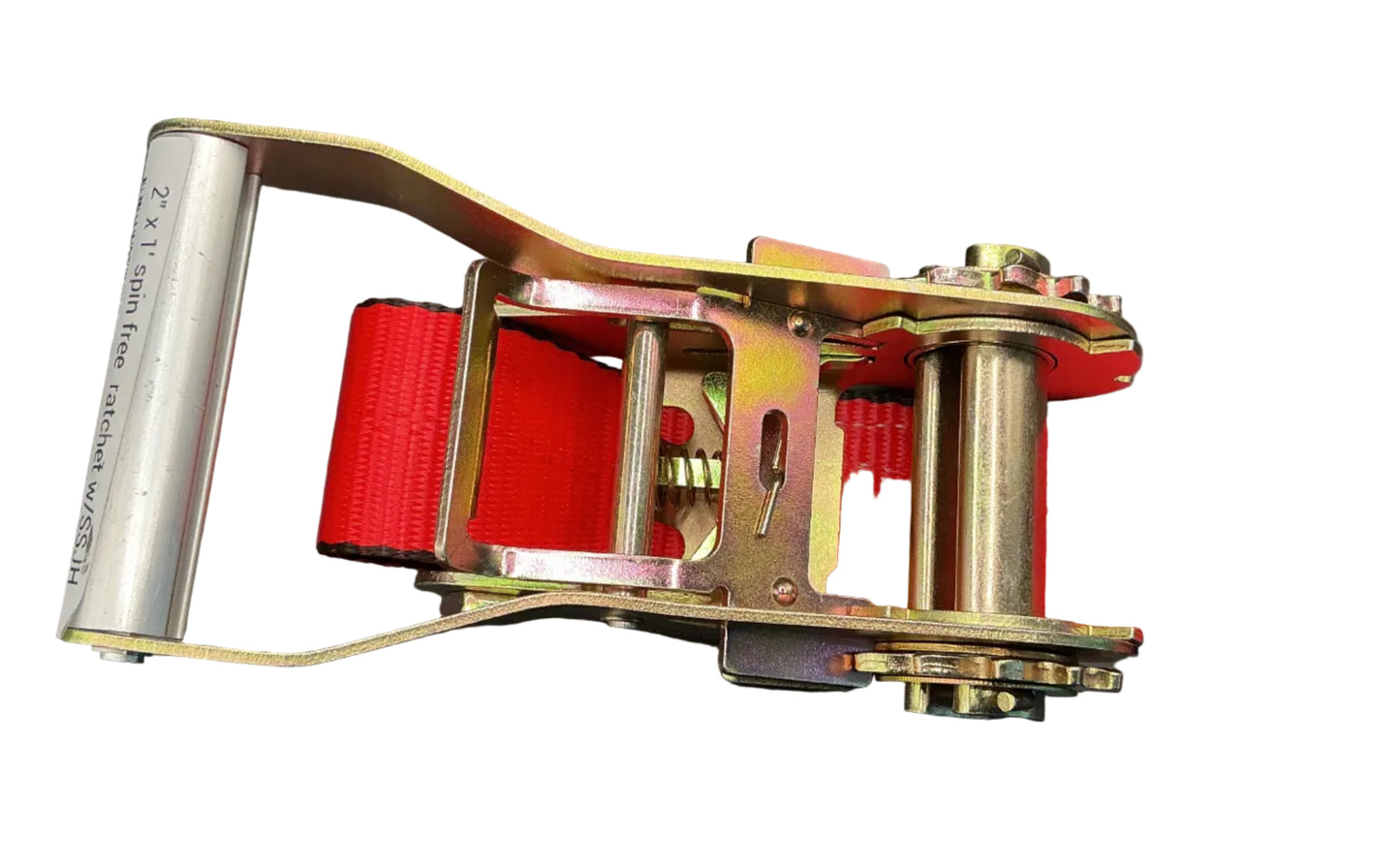 2" x 1' spin free  ratchet w/SSJH Fixed end (RED WEB)