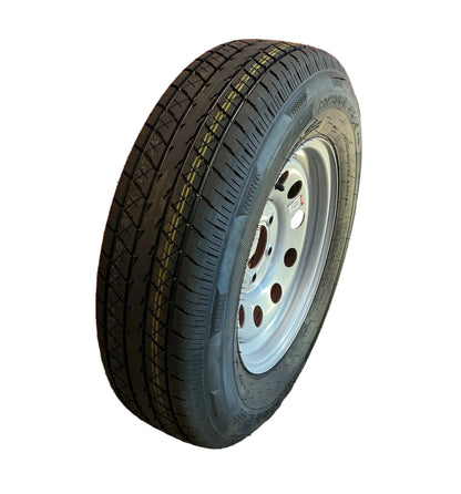 SILVER/GRAY  MOD  205/75 R15 8 ply15x5"  5on4.5 with Rainier Tire