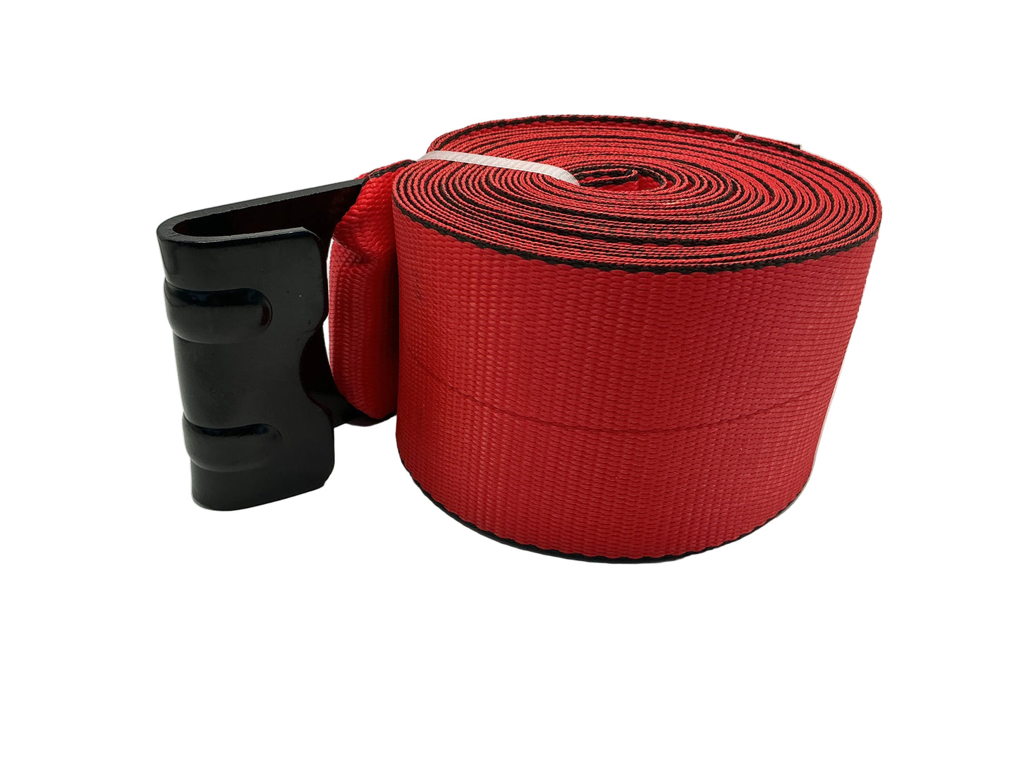 4"x30' WINCH STRAP WITH FLAT HOOK RED
