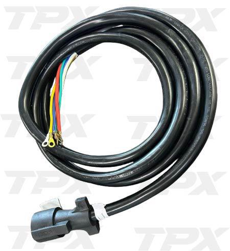 7-WAY TRAILER CORD W/ TERMINAL RINGS 9'