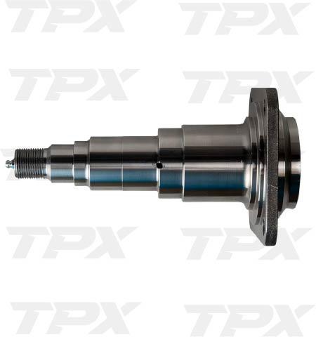 Spindle for 8,000lb axles with cotter hole, integrated flange