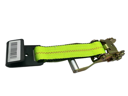 2"x 8" FIXED END RATCHET w/FLAT HOOK (HIGH VIZ WEB)