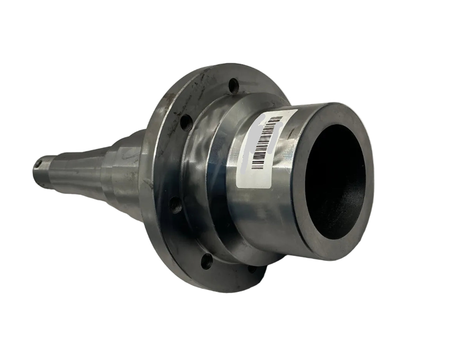 Spindle for 10,000lb axles with cotter hole, integrated flange, for Dexter drums before 2009