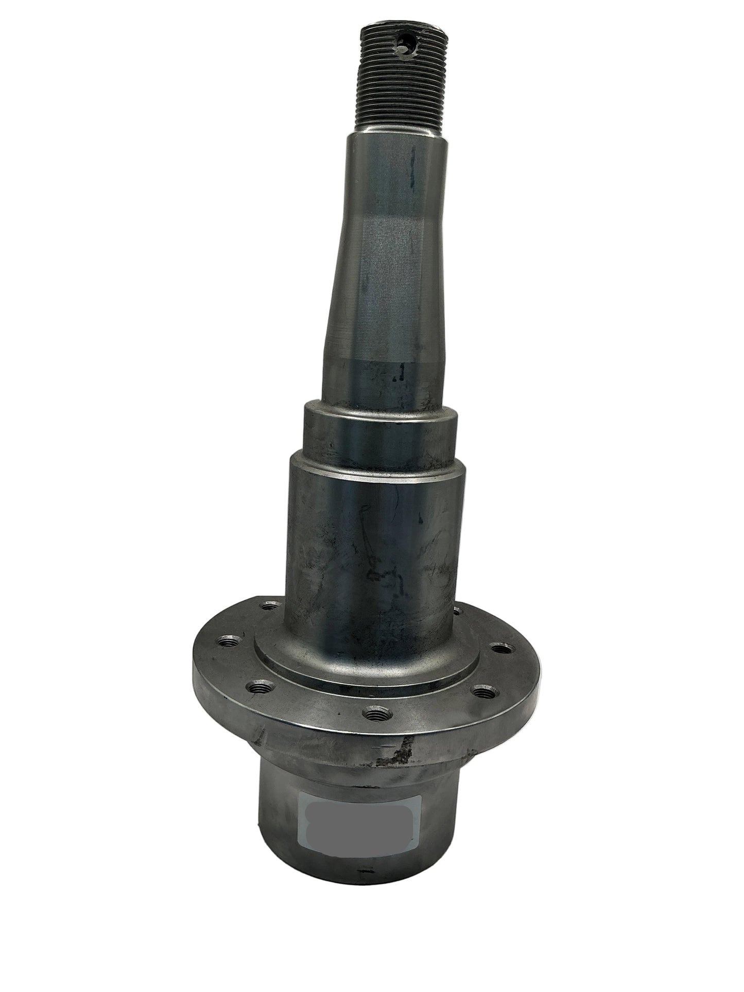 Spindle for 10,000lb axles with cotter hole, integrated flange, for Dexter drums before 2009