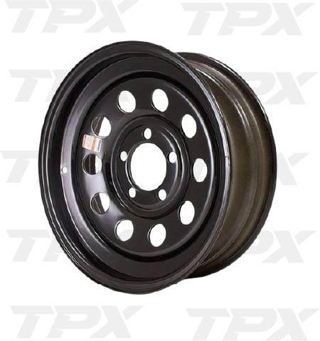 BLACK MOD WHEEL 15"x5"  5 ON 4-1/2