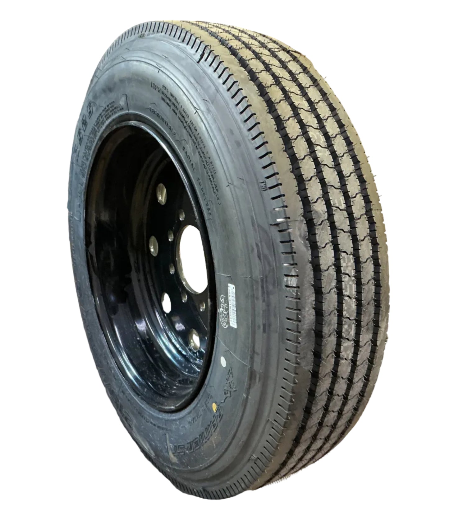 BLACK DUAL 215/75 R17.5 18 ply  8 on 275mm W/RAINIER TIRE