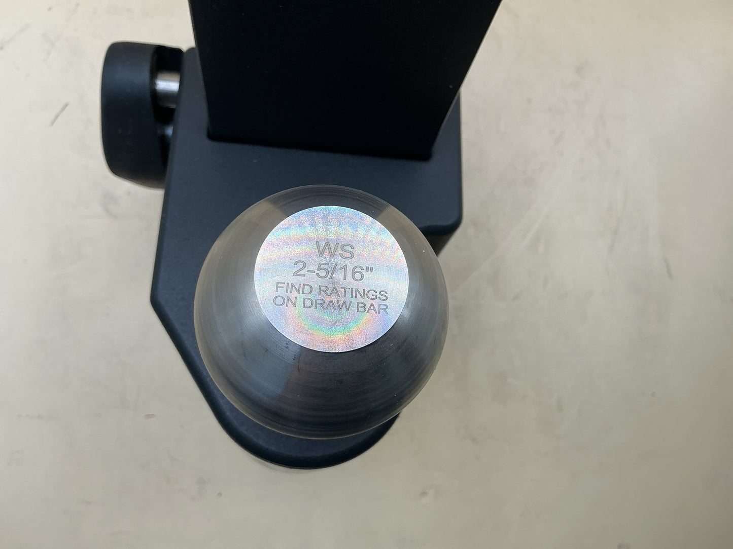 (WSF) TONGUE WEIGHING ADJ BALL MOUNT  8IN DROP- 2IN SHANK BLACK 15K