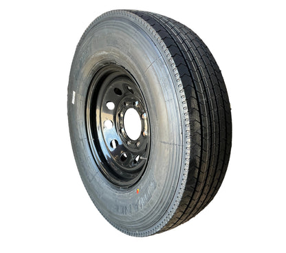 BLACK MOD 8 LUG 235/85 R16  14PLY W/RAINIER TIRE
