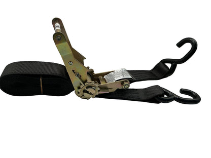 1-1/2" x 12' Spin Free Ratchet Strap Assy. with S-Hooks