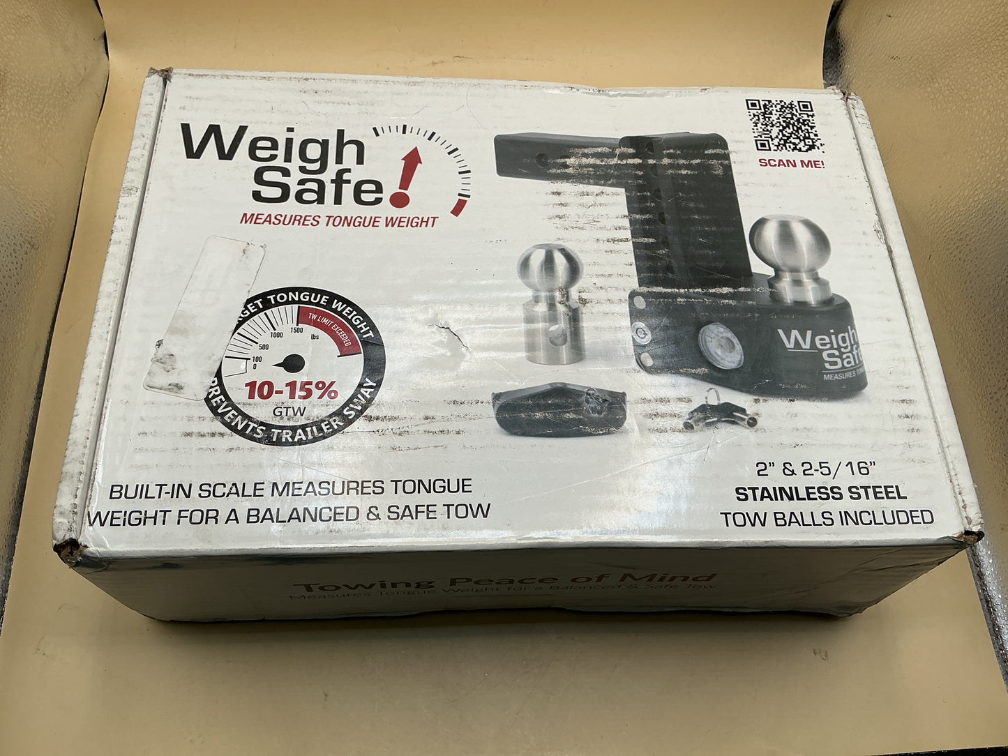 (WSF) TONGUE WEIGHING ADJ BALL MOUNT  8IN DROP- 2IN SHANK BLACK 15K
