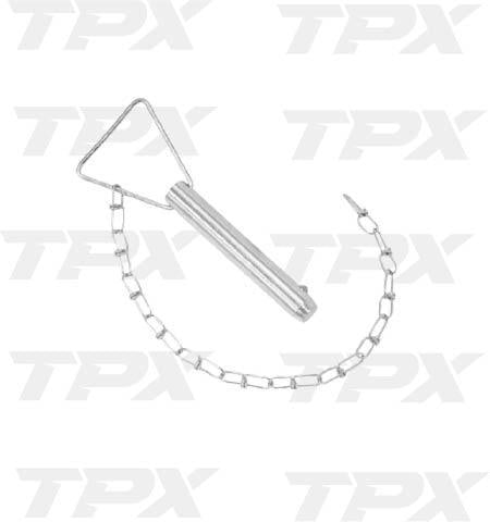 JACK PIN 5/8 X 3-1/2" W/CHAIN