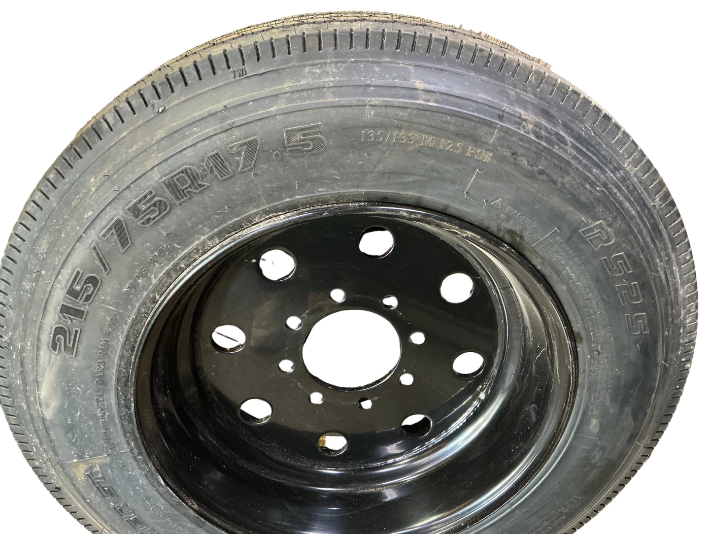 BLACK DUAL 215/75 R17.5 18 ply  8 on 275mm W/RAINIER TIRE