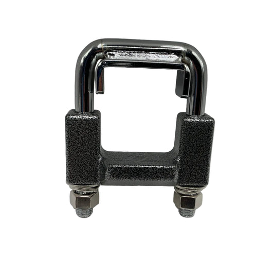 Receiver hitch stabilizer clamp plate for 2" receivers black