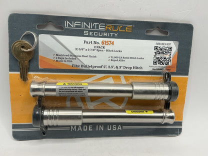 KA,HITCH LOCKS FOR BULLETPROOF 2IN,2.5IN, AND 3IN DROP 2PK