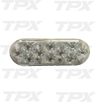 6" oval clear red LED Light
