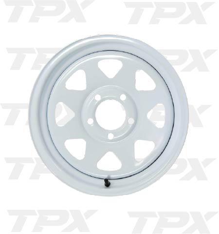 WHITE SPOKE WHEEL 15"x5"  5 ON 5"