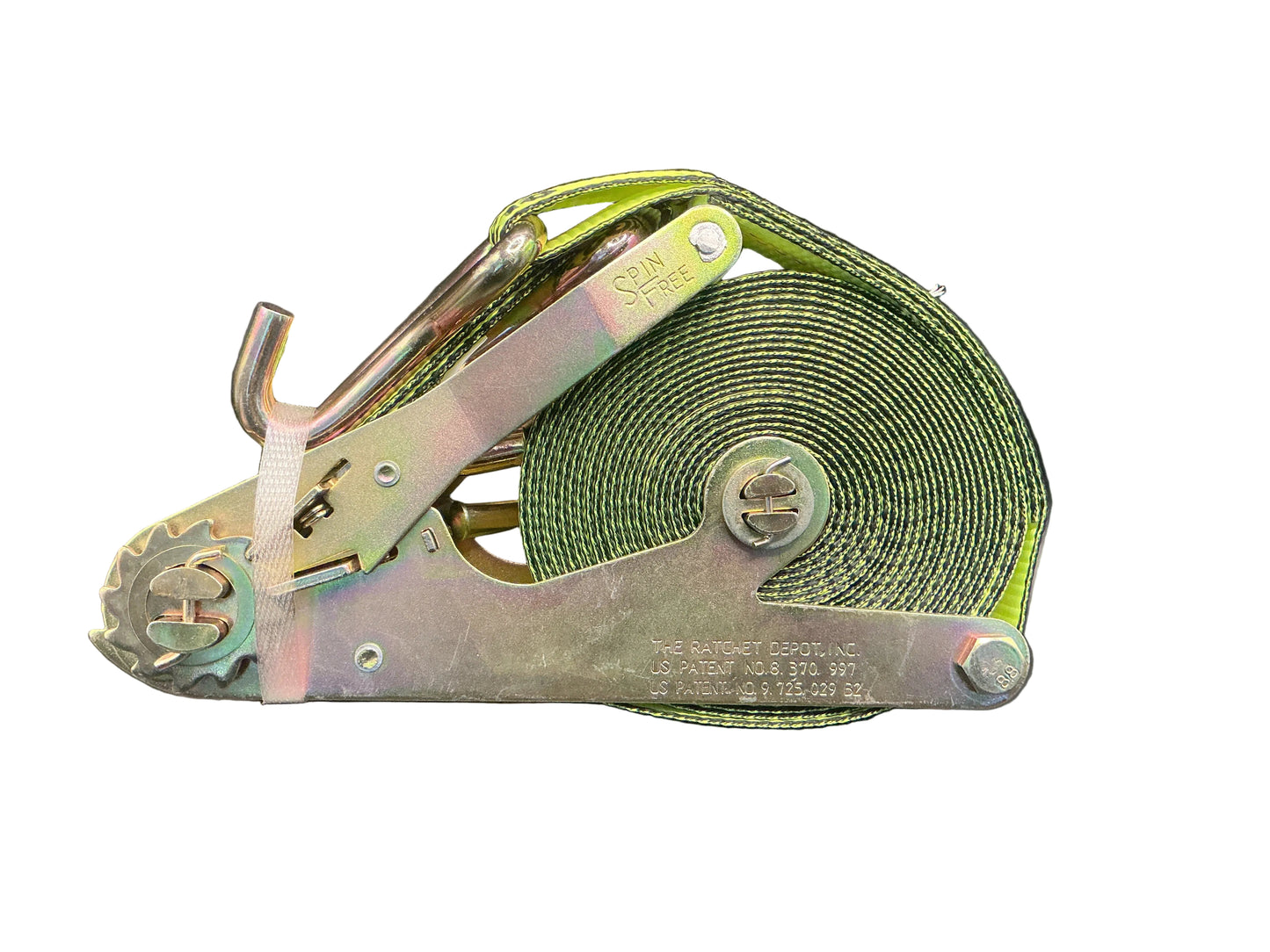 2" X 27´ SELF CONTAINED RATCHET STRAP WITH WIRE HOOK